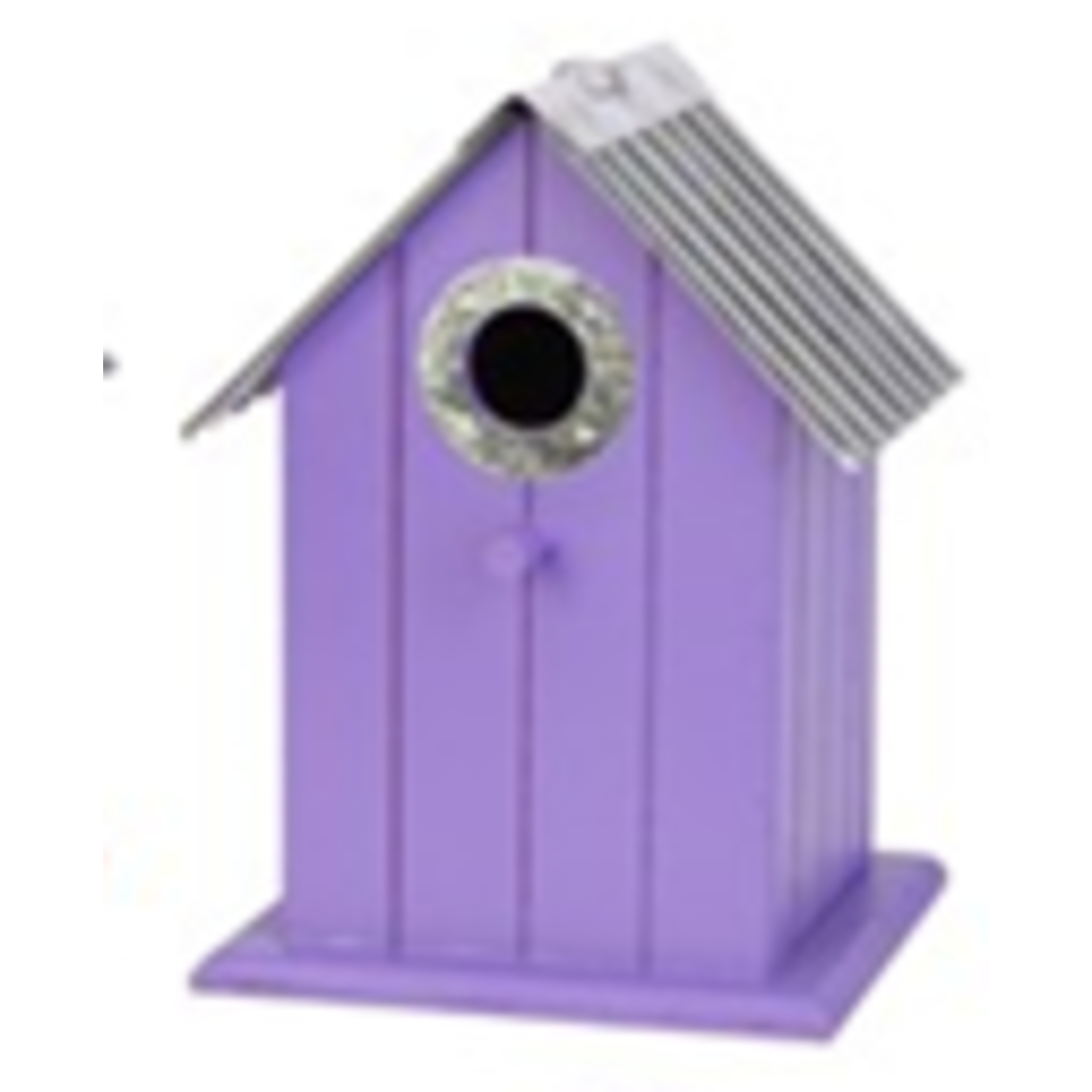 Colorful Wren or Chickadee Bird Houses with Corrugated Metal Roof