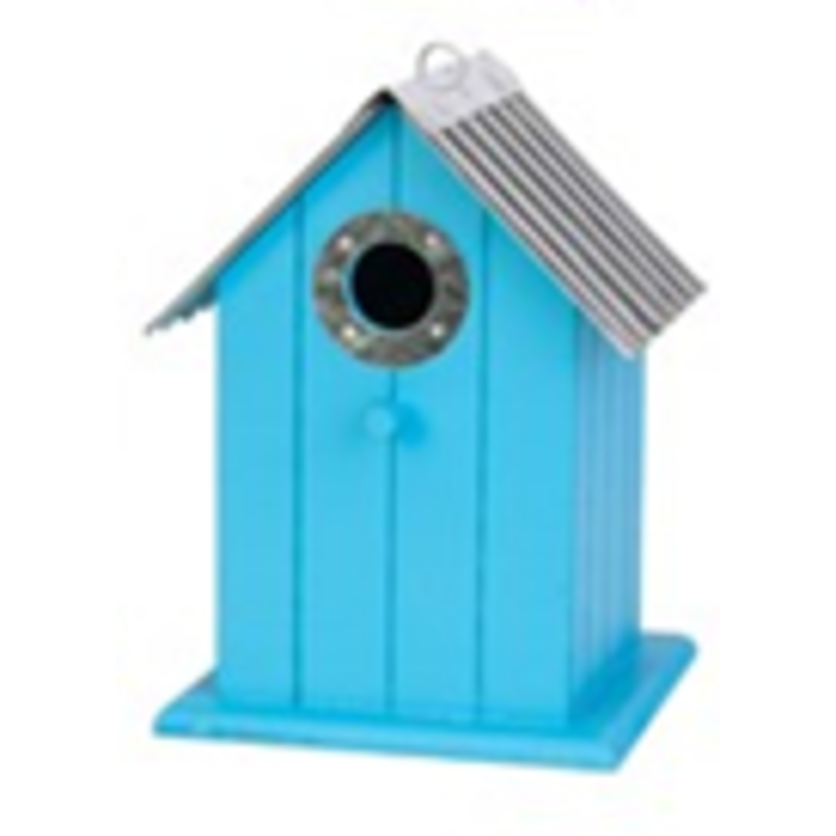 Colorful Wren or Chickadee Bird Houses with Corrugated Metal Roof