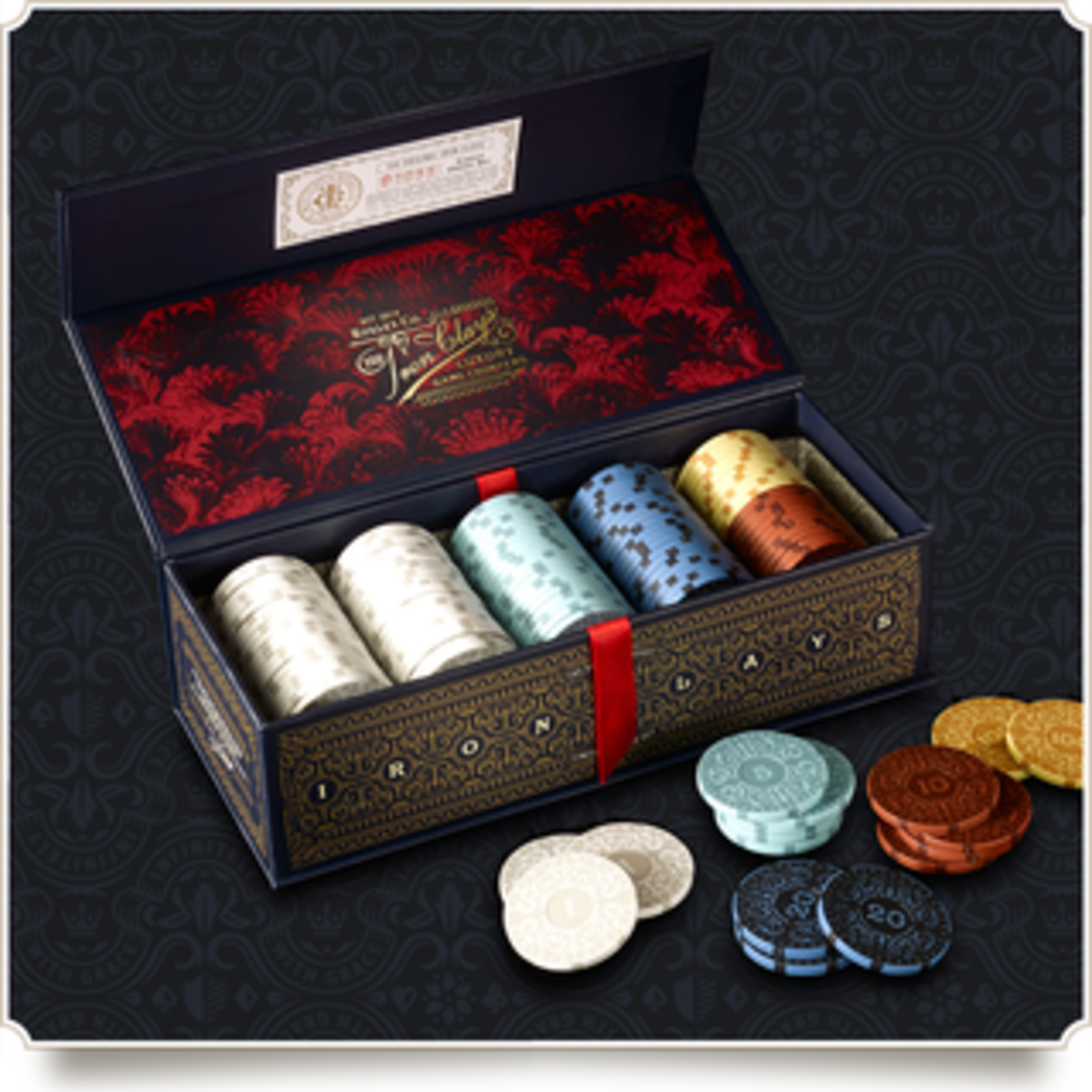 Playing Cards: Iron Clays Luxury Gaming Counters (100) Printed Box