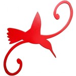 Decorative S-Hook - Hummingbird Red