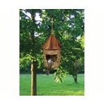 Hanging Roosting Pocket - Small Grass Twine House w/Roof