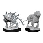 Unpainted Minis D&D | Mastiff and Shadow Mastiff | W11 | 90017