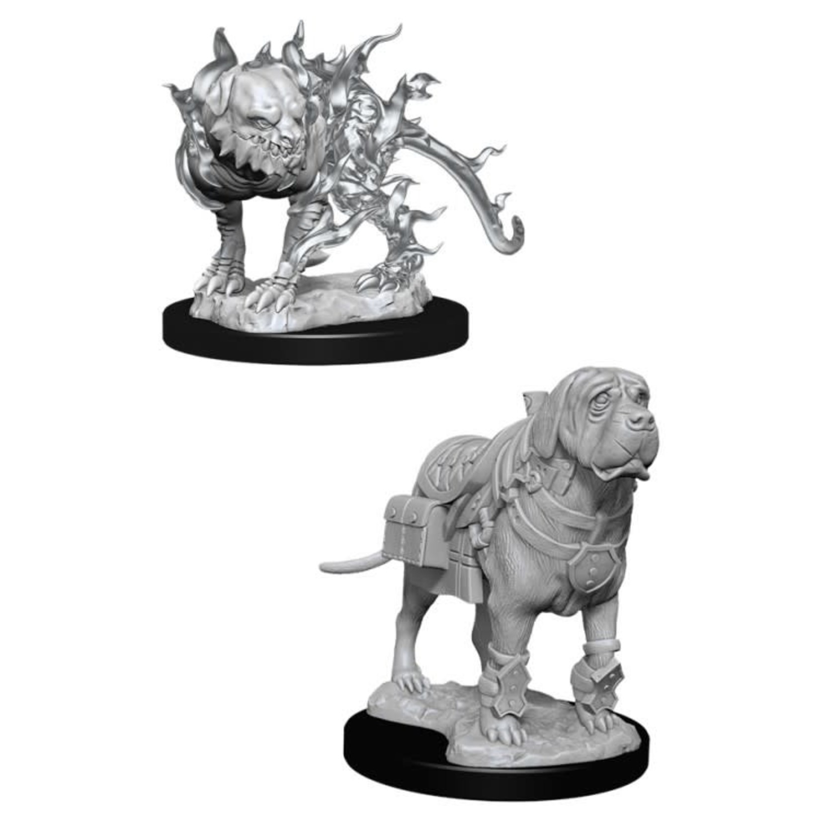 Unpainted Minis D&D | Mastiff and Shadow Mastiff | W11 | 90017