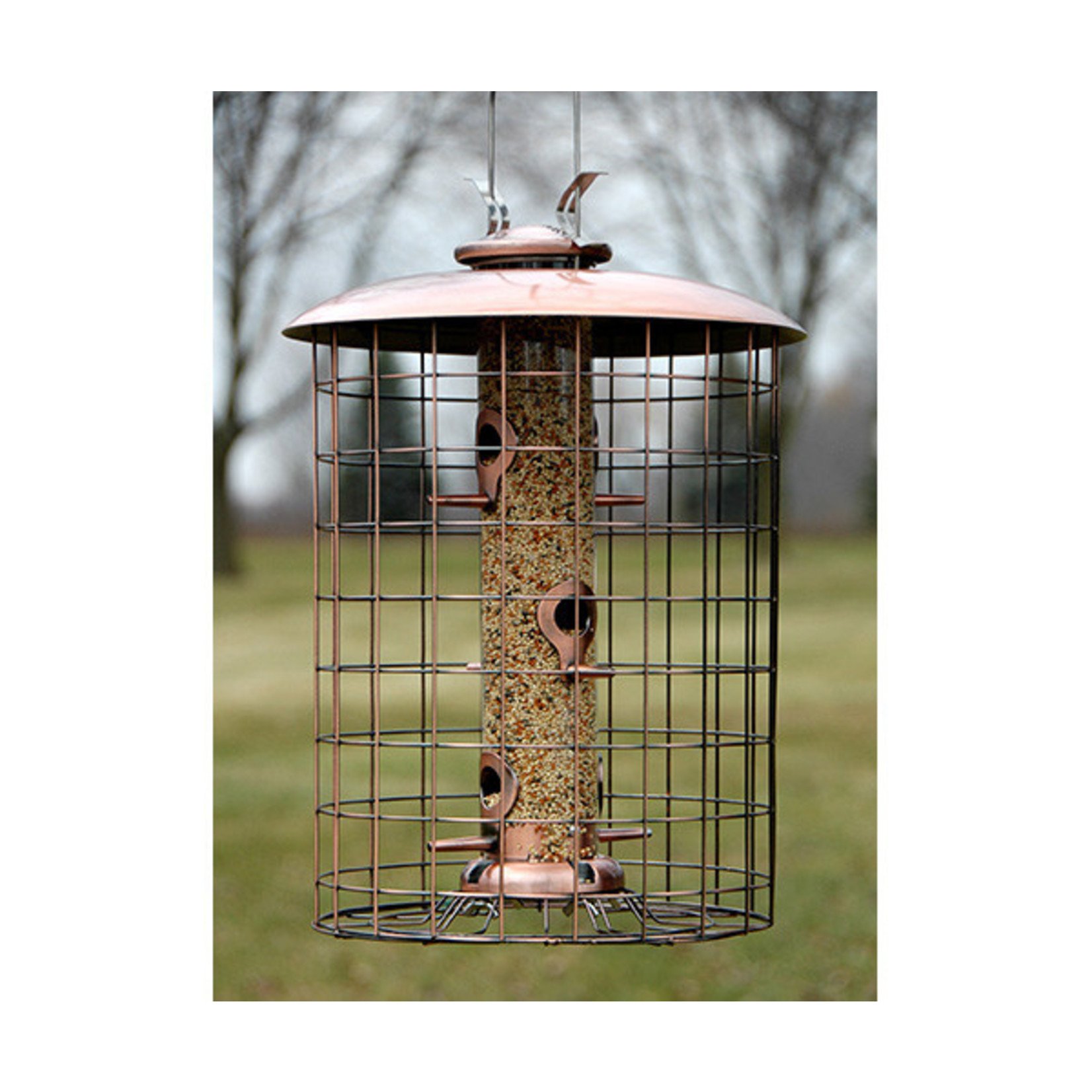 Cage 6-Port Seed Tube Feeder - Copper