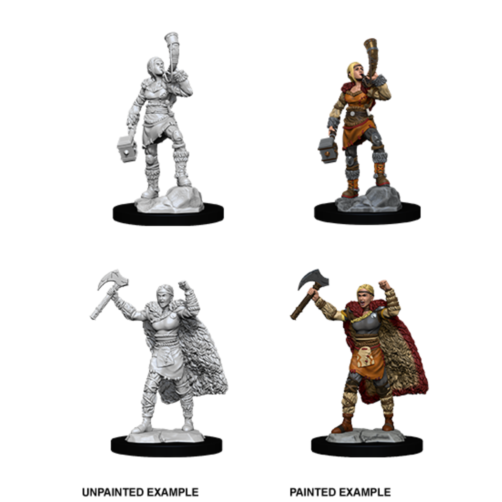 Unpainted Minis D&D | Human Barbarian Female | W12 | 90056