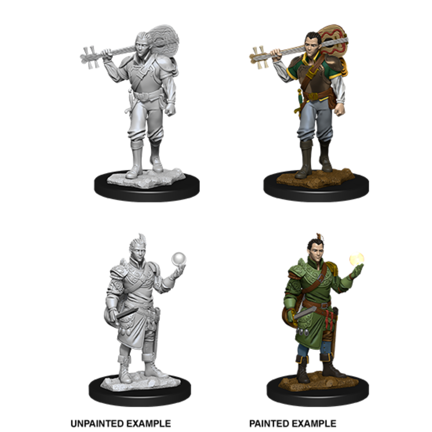 Unpainted Minis D&D | Half-Elf Bard Male | W12 | 90055