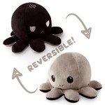Plush Mini: Reversible Octopus - Black and Gray