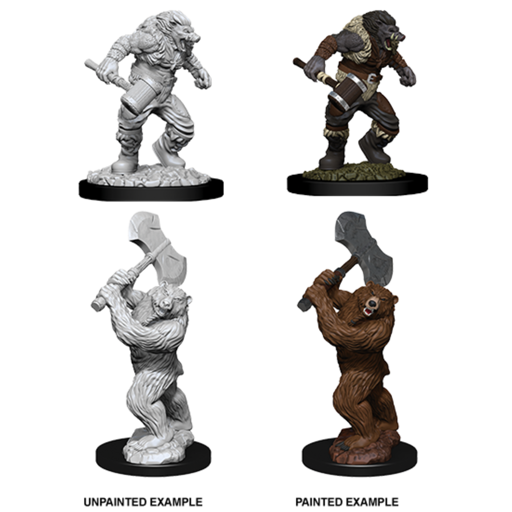 Unpainted Minis D&D | Wereboar & Werebear | W09 | 73715