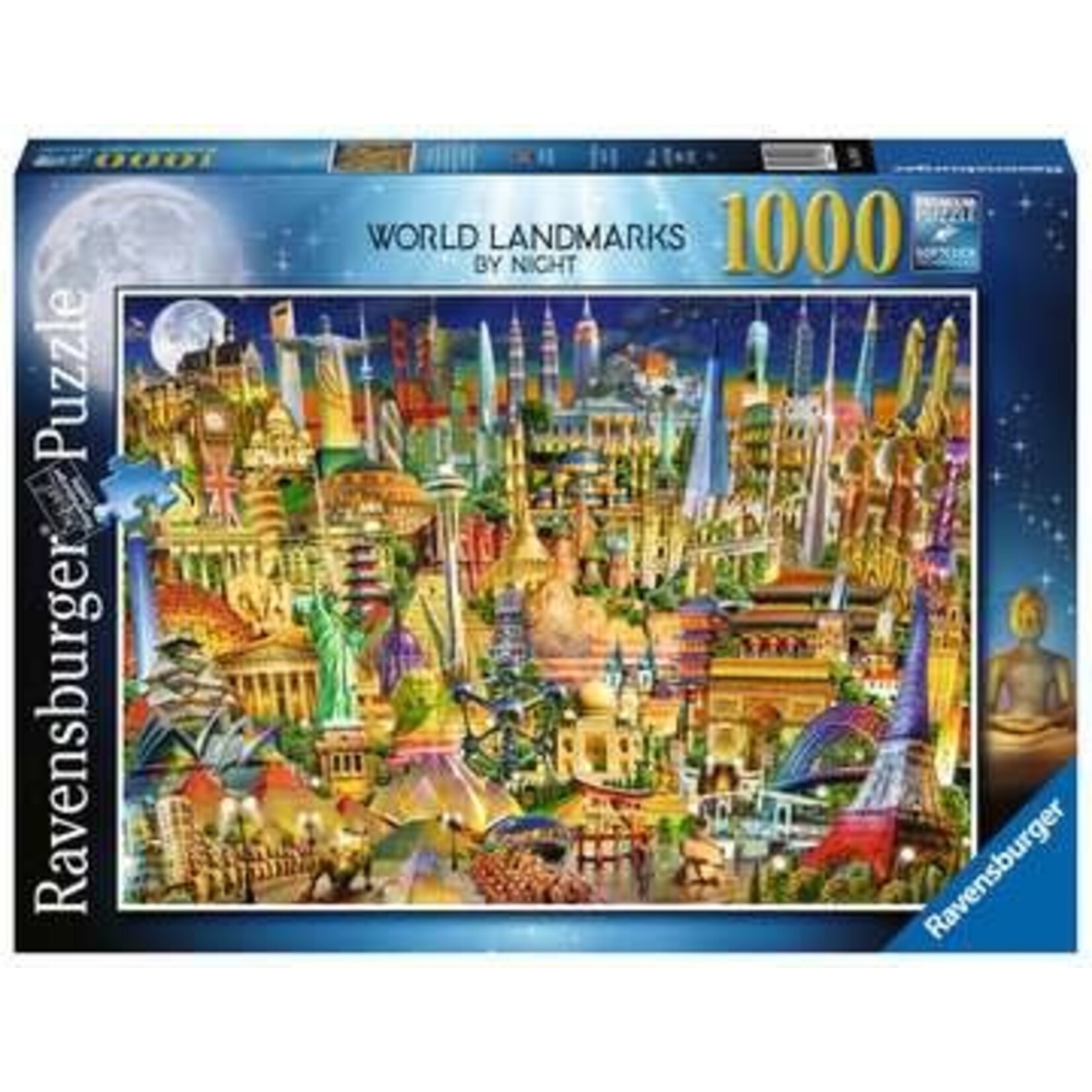 World Landmarks at Night 1000 Piece Puzzle