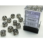 Chessex Translucent Dice: Smoke / white | 12mm d6 Dice Block | 23808