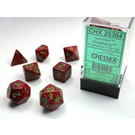 Chessex Speckled Dice: Strawberry | 7 Die Polyhedral Set | 25304