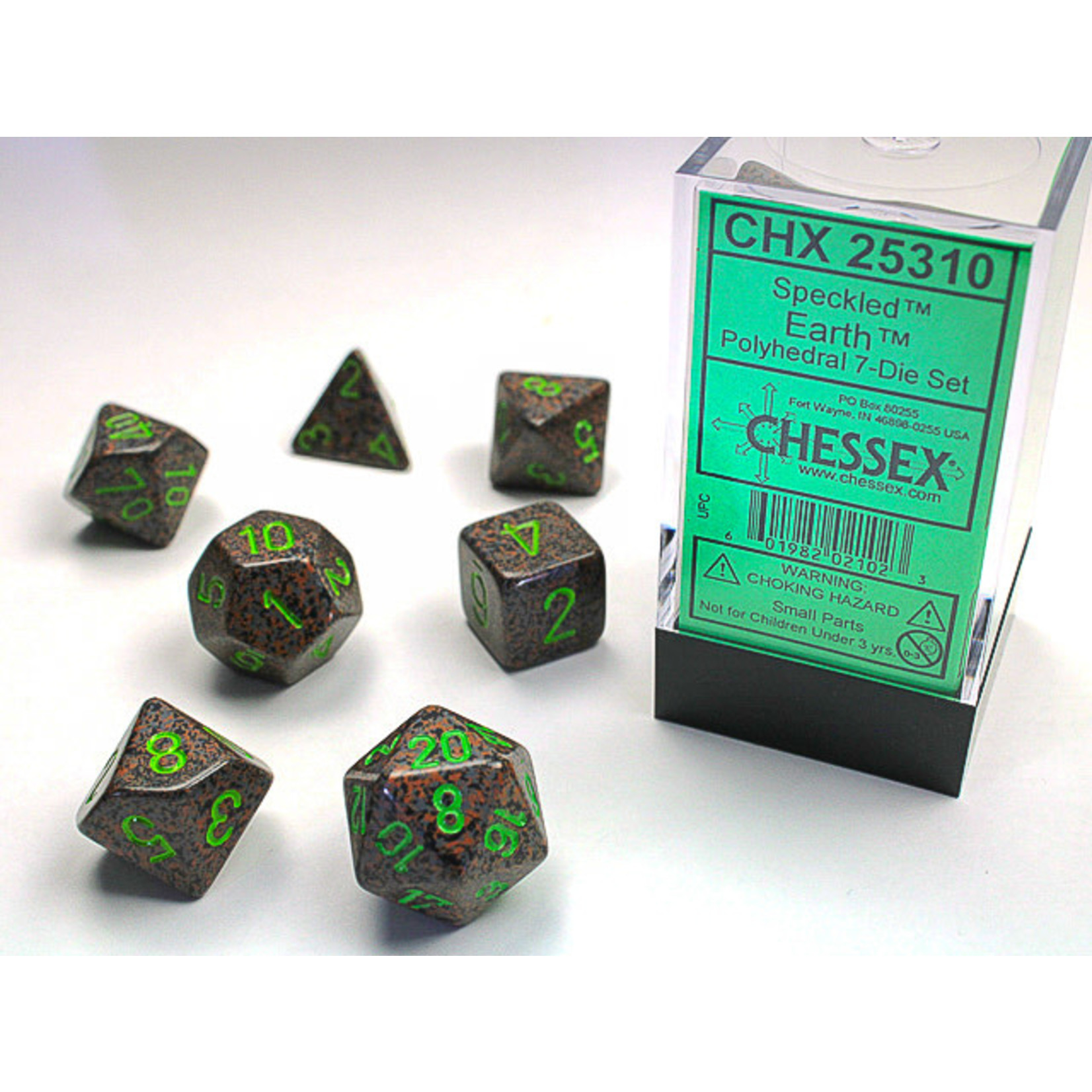 Chessex Speckled Dice: Earth | 7 Die Polyhedral Set | 25310