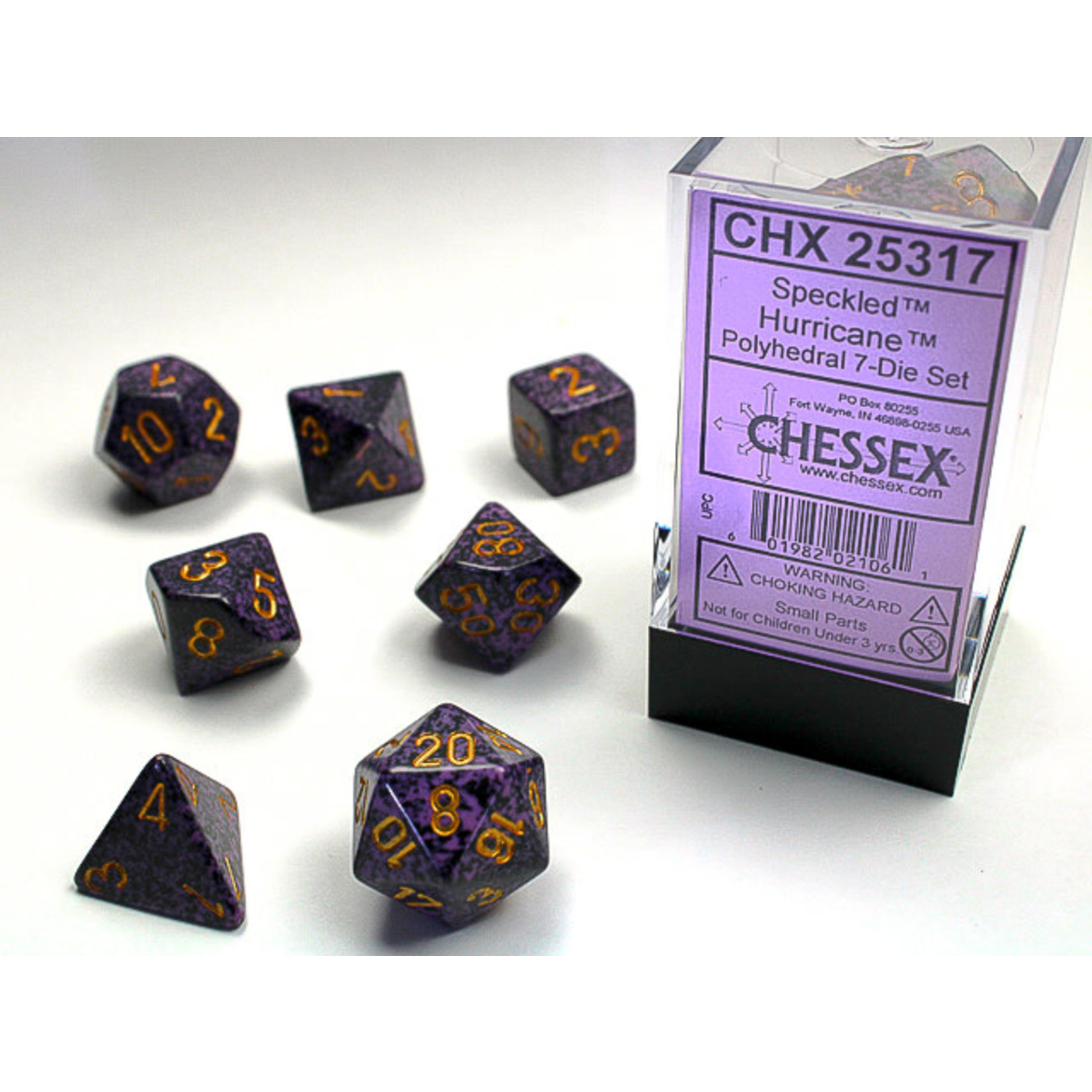 Chessex Speckled Dice: Hurricane | 7 Die Polyhedral Set | 25317