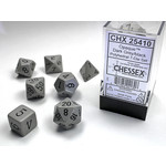 Chessex Opaque Dice: Dark Grey / black | 7 Die Polyhedral Set | 25410