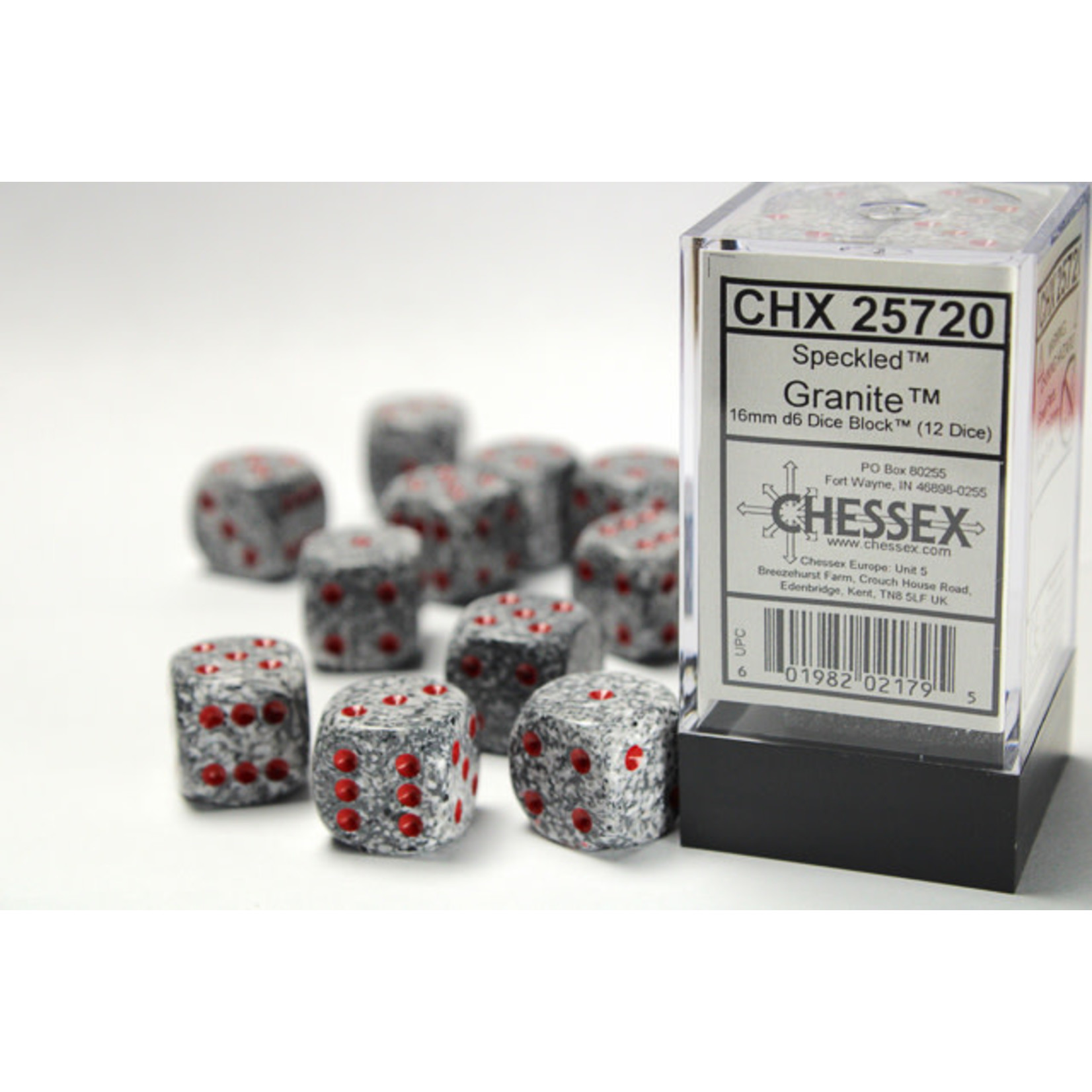 Chessex Speckled Dice: Granite | 16mm d6 Dice Block | 25720