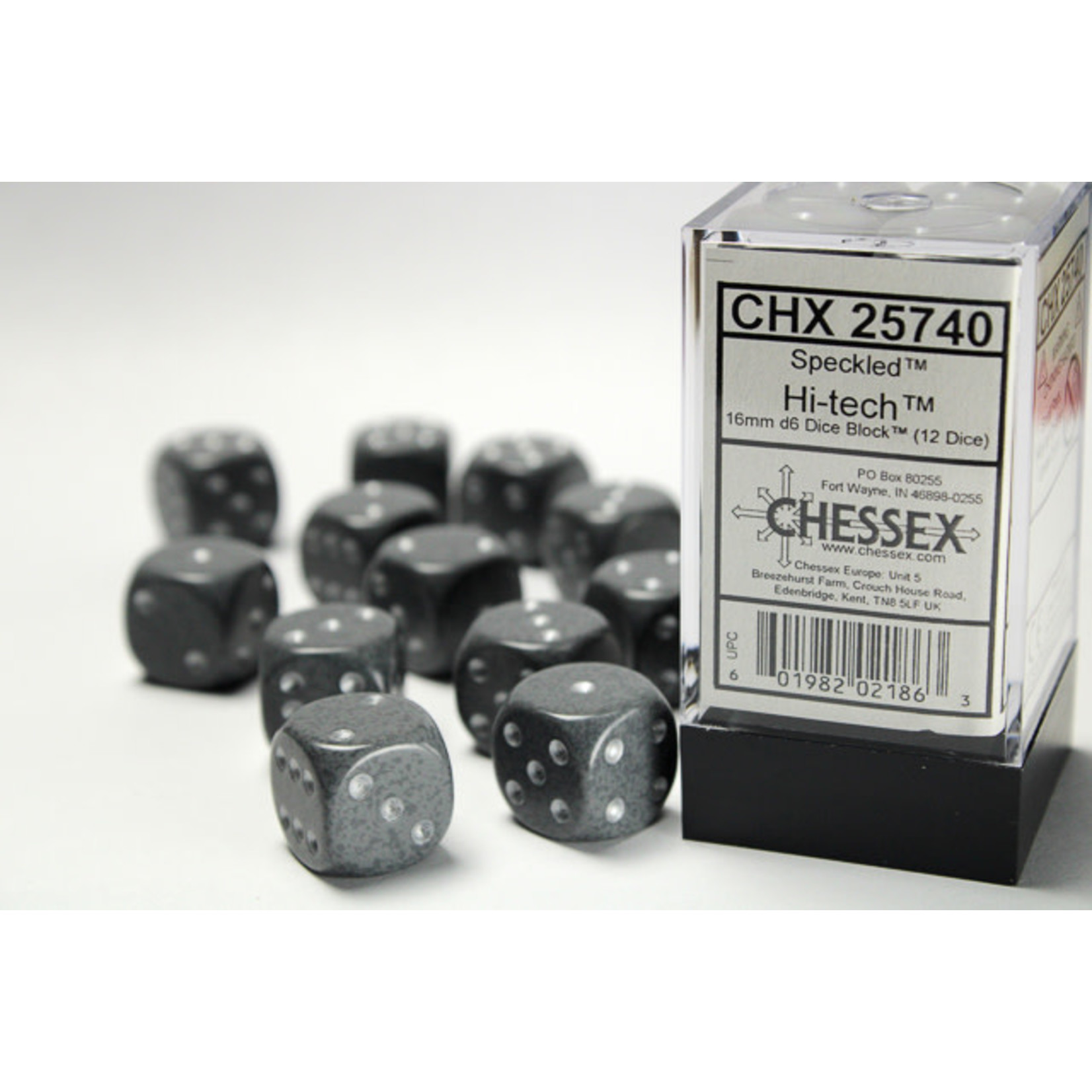 Chessex Speckled Dice: Hi-Tech | 16mm d6 Dice Block | 25740