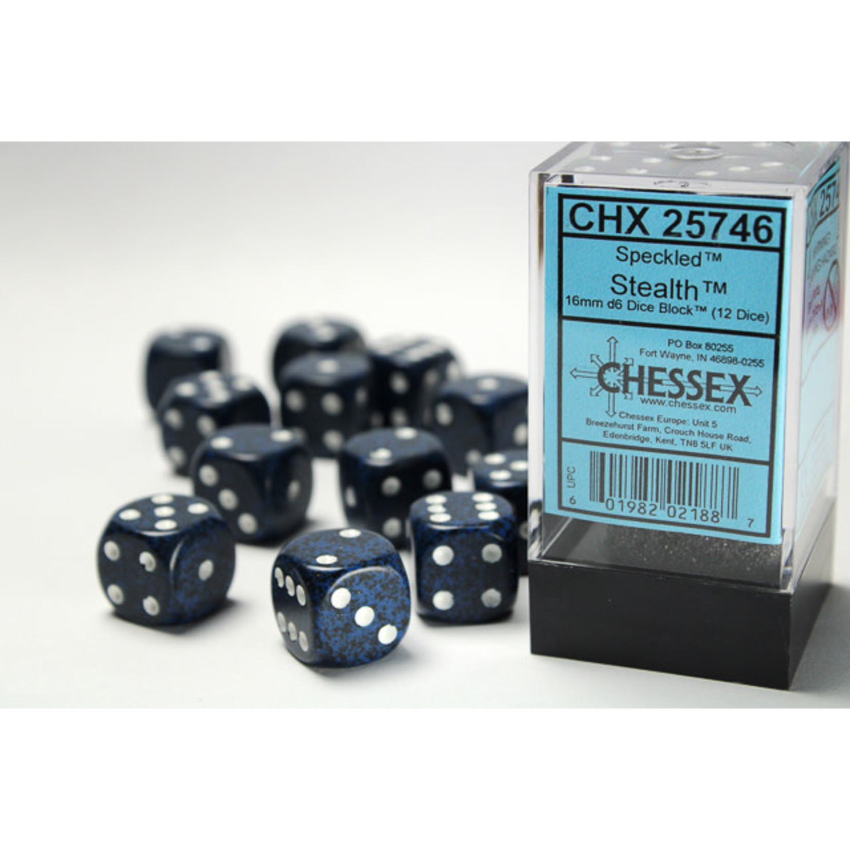 Chessex Speckled Dice: Stealth | 16mm d6 Dice Block | 25746