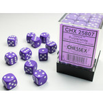Chessex Opaque Dice: Purple / white | 12mm d6 Dice Block | 25807