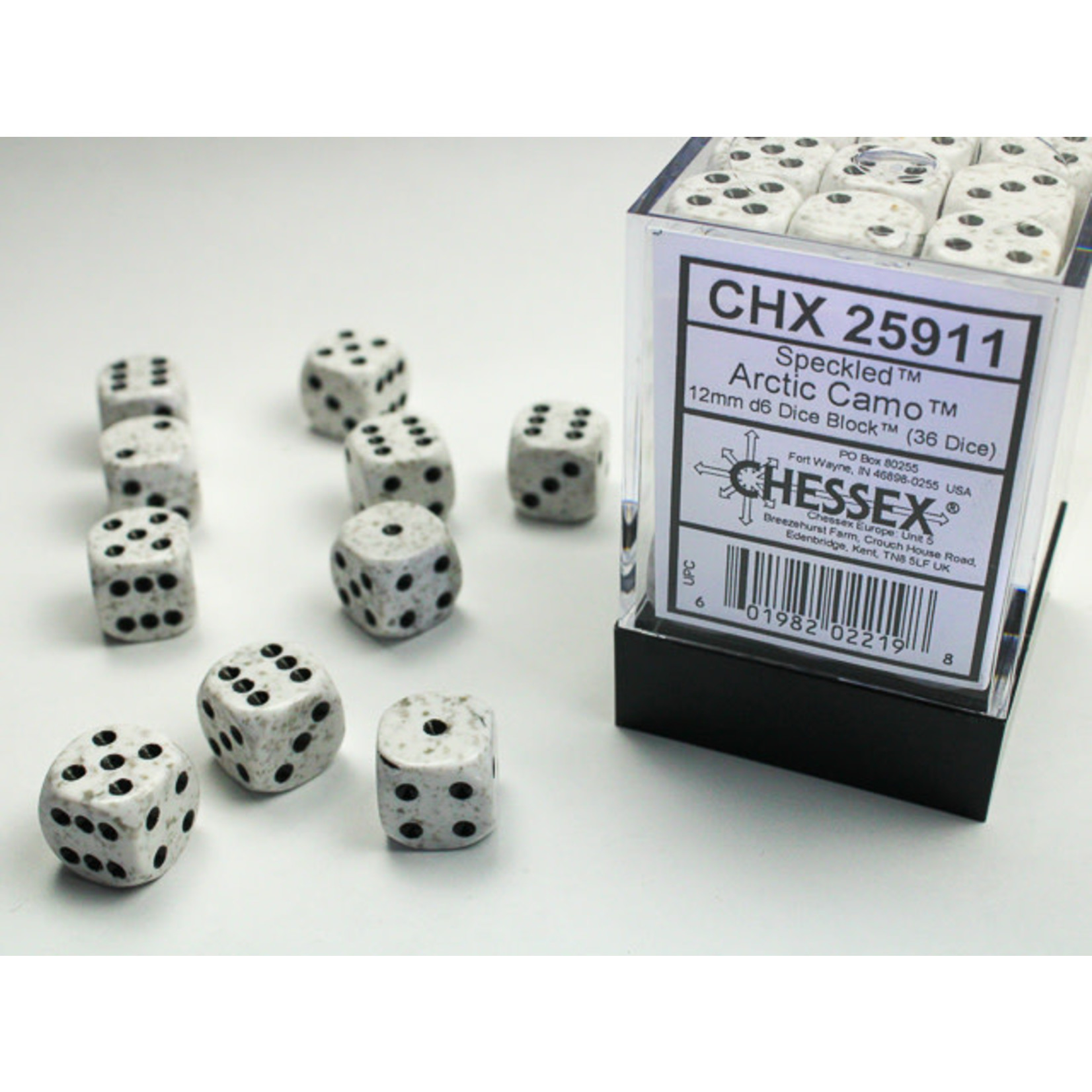 Chessex Speckled Dice: Arctic Camo | 12mm d6 Dice Block | 25911