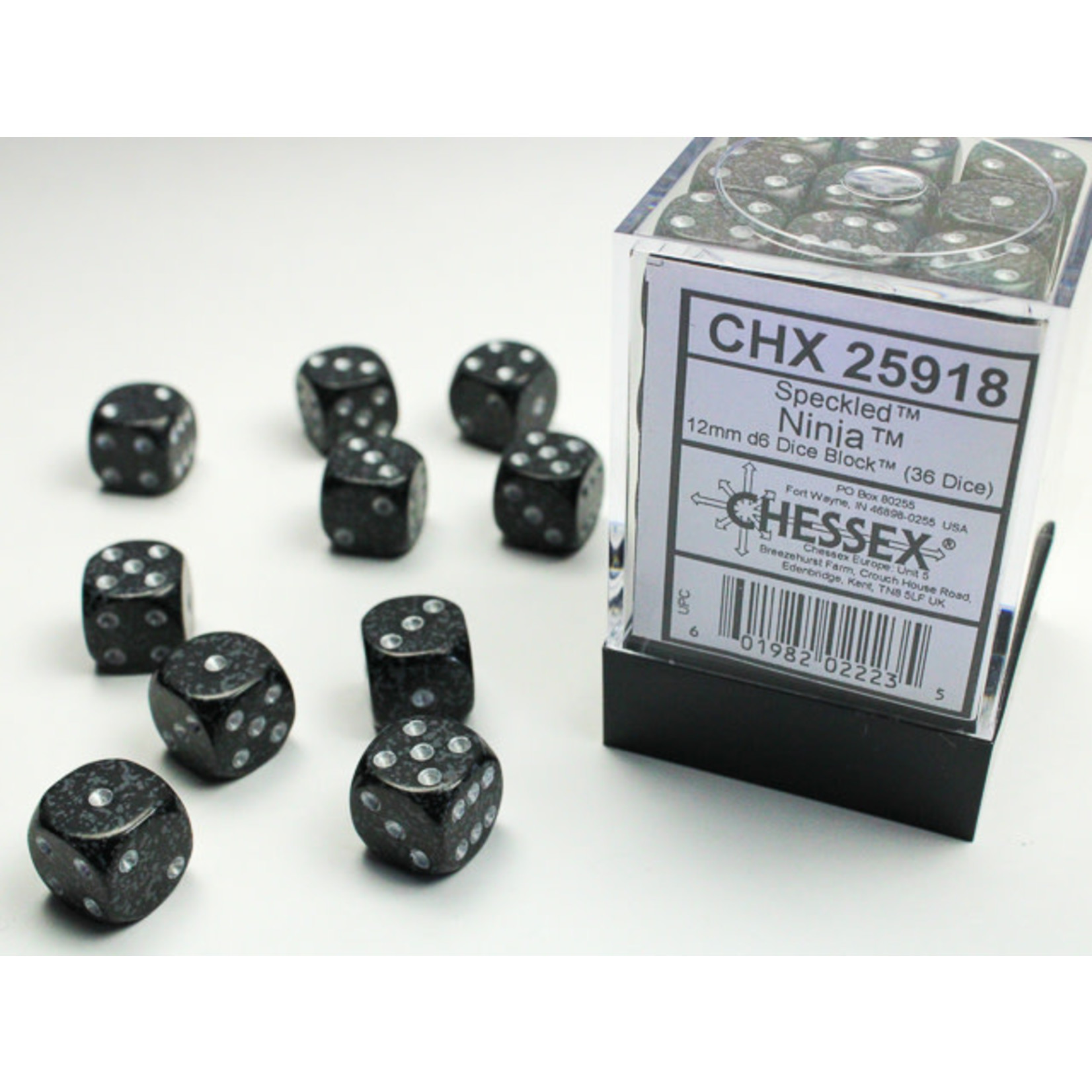 Chessex Speckled Dice: Ninja | 12mm d6 Dice Block | 25918