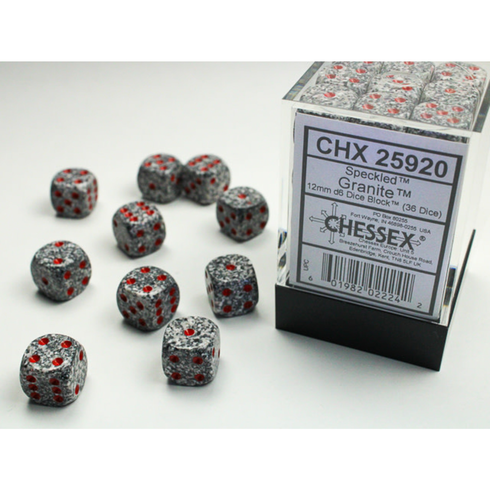 Chessex Speckled Dice: Granite | 12mm d6 Dice Block | 25920