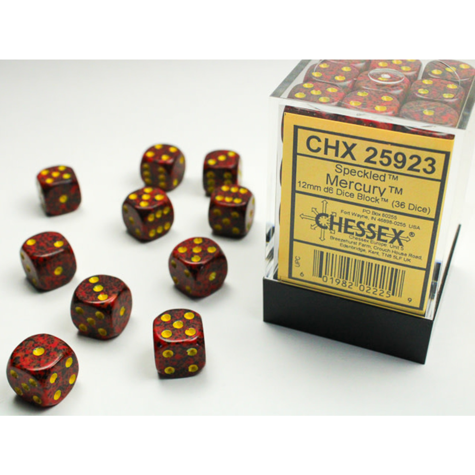 Chessex Speckled Dice: Mercury | 12mm d6 Dice Block | 25923