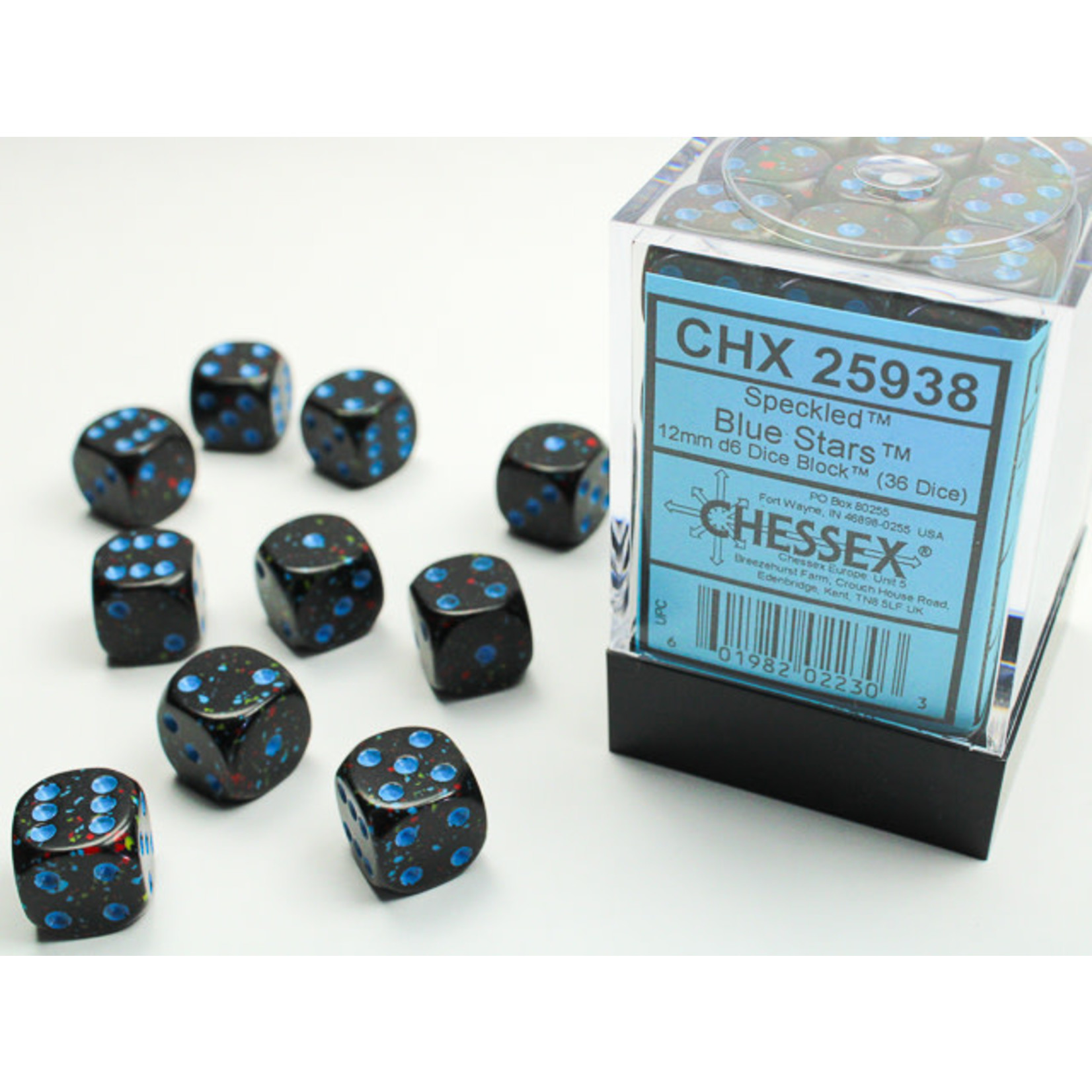Chessex Speckled Dice: Blue Stars | 12mm d6 Dice Block | 25938