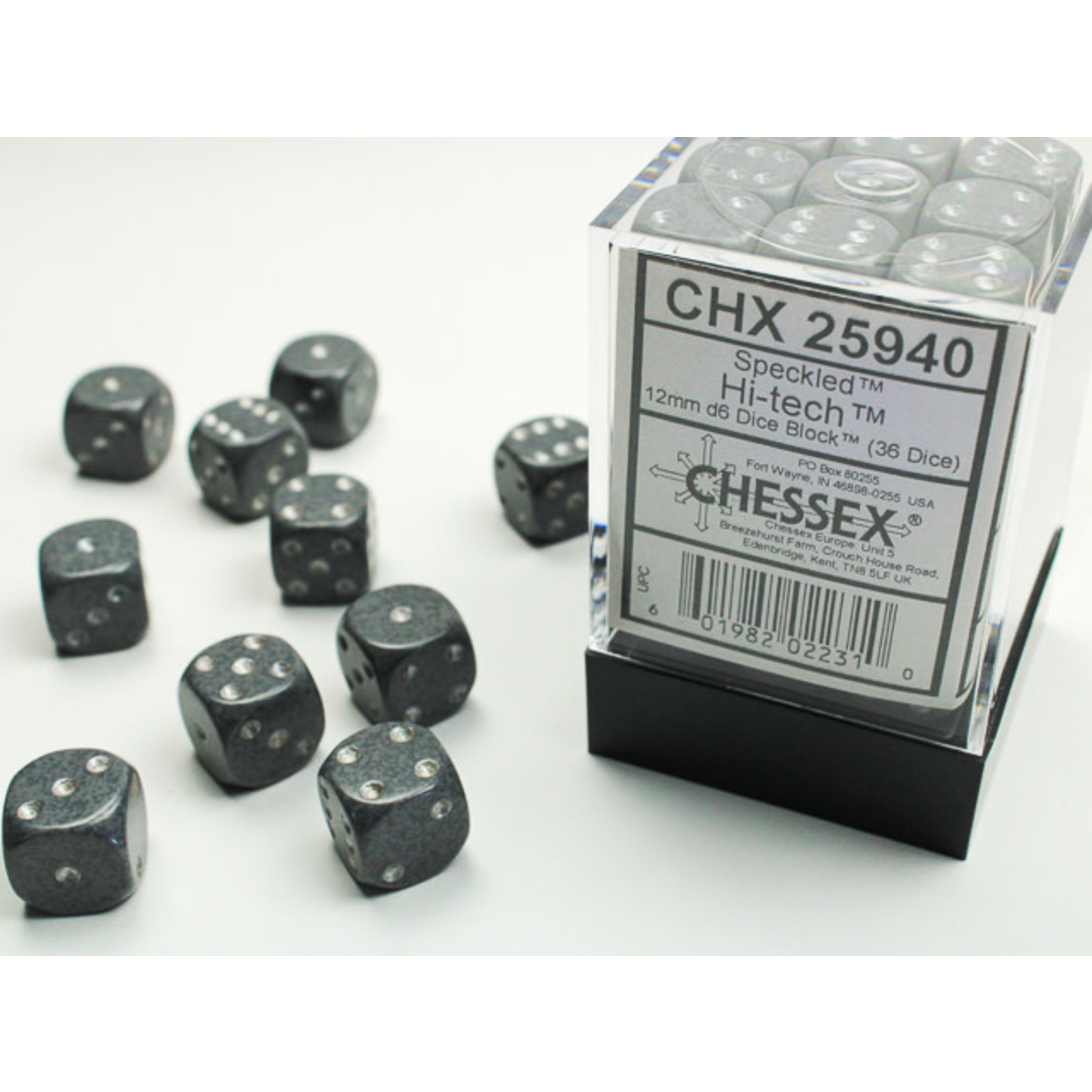 Chessex Speckled Dice: Hi-Tech | 12mm d6 Dice Block | 25940