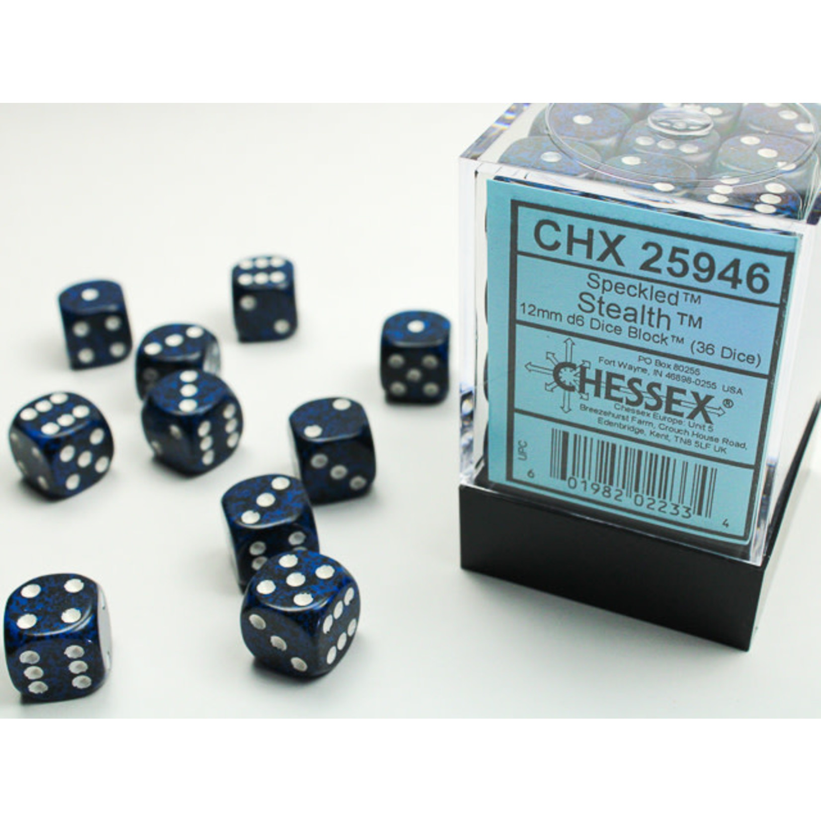 Chessex Speckled Dice: Stealth | 12mm d6 Dice Block | 25946