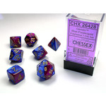 Chessex Gemini Dice: Blue-Purple / gold | 7 Die Polyhedral Set | 26428