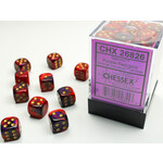 Chessex Gemini Dice: Purple-Red / gold | 12mm d6 Dice Block | 26826