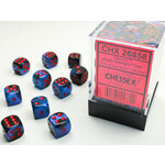 Chessex Gemini Dice: Black-Starlight / red | 12mm d6 Dice Block | 26858