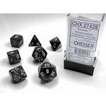 Chessex Borealis Dice: Smoke / silver | 7 Die Polyhedral Set | 27428