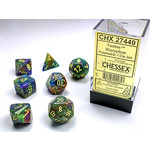 Chessex Festive Dice: Rio / yellow | 7 Die Polyhedral Set | 27449