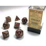 Chessex Lustrous Dice: Gold / silver | 7 Die Polyhedral Set | 27493