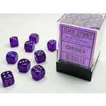 Chessex Borealis Dice: Royal Purple / gold | 12mm d6 Dice Block | 27867