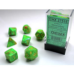 Chessex Vortex Dice: Slime / yellow | 7 Die Polyhedral Set | 27515