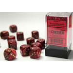 Chessex Vortex Dice: Burgundy / gold | 16mm d6 Dice Block | 27634
