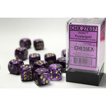 Chessex Vortex Dice: Purple / gold | 16mm d6 Dice Block | 27637