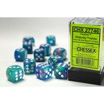 Chessex Festive Dice: Waterlily / white | 16mm d6 Dice Block | 27746