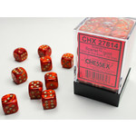 Chessex Scarab Dice: Scarlet / gold | 12mm d6 Dice Block | 27814