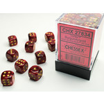 Chessex Vortex Dice: Burgundy / gold | 12mm d6 Dice Block | 27834