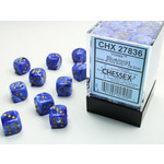 Chessex Vortex Dice: Blue / gold | 12mm d6 Dice Block | 27836