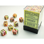 Chessex Festive Dice: Circus / black | 12mm d6 Dice Block | 27842