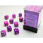 Chessex Festive Dice: Violet / white | 12mm d6 Dice Block | 27857