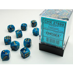 Chessex Phantom Dice: Teal / gold | 12mm d6 Dice Block | 27889
