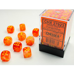 Chessex Ghostly Glow Dice: Orange / yellow | 12mm d6 Dice Block | 27923