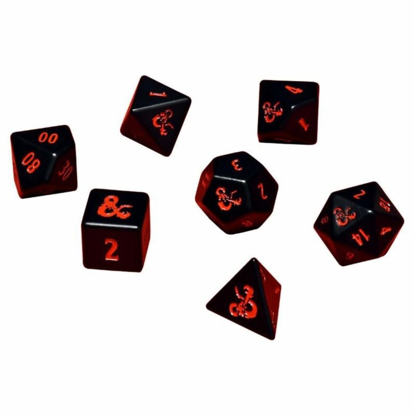 D&D Heavy Metal Dice | 7 Die Polyhedral Set