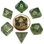 MDG Mini Dice: Ethereal Green | 10mm 7 Die Polyhedral Set