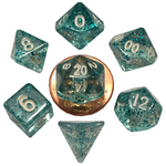MDG Mini Dice: Ethereal Light Blue | 10mm 7 Die Polyhedral Set